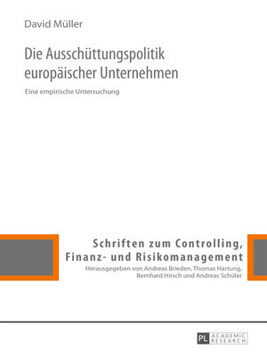cover image of Die Ausschüttungspolitik europäischer Unternehmen